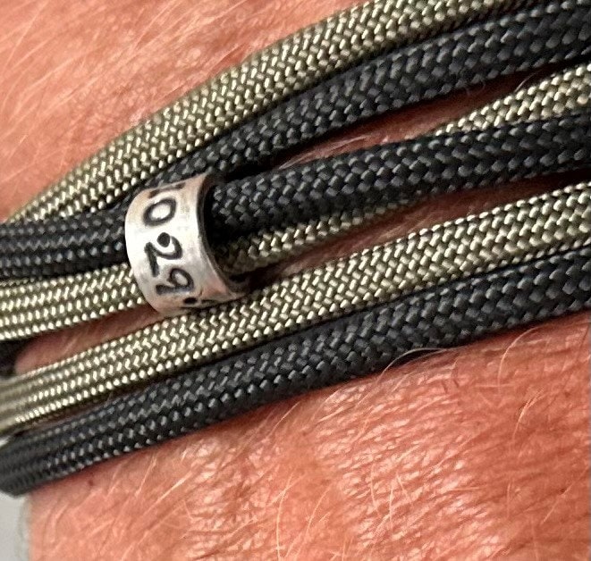 Fishing Gift for Men, Rope Bracelet Men, Survival Bracelet, Bead Name Bracelet, Woven Name Bracelet