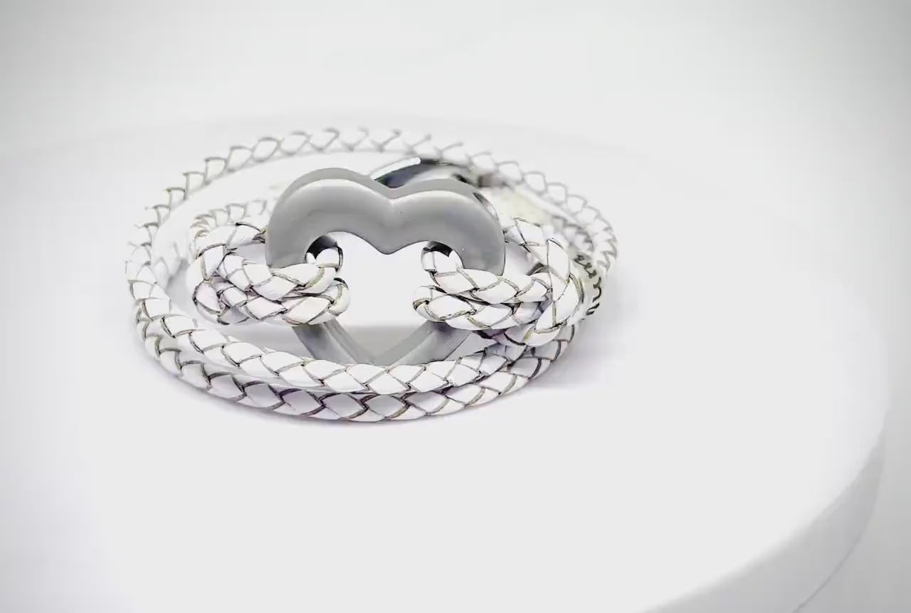 Personalised Heart Urn Bracelet, Memorial Bracelet Ashes, Women's Urn Bracelet For Cremains, Memorial Bracelet for Pets, Cremation Jewellery