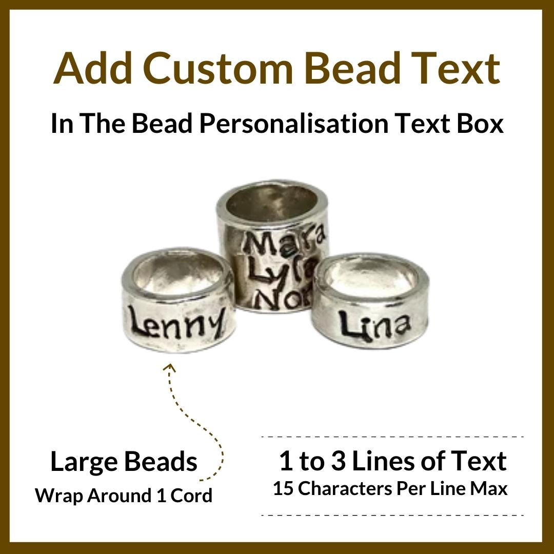 Children's Personalised Single Leather Wrap Bracelet