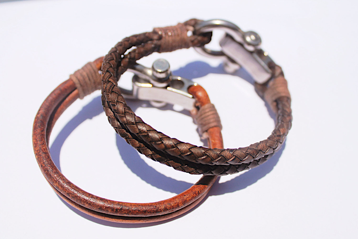 Brown Leather Bracelet, Mens Leather Bracelet, Personalised Mens Bracelet, Silver Name Bead, Leather Cuff Wrap Bracelet, 40th Birthday Gift