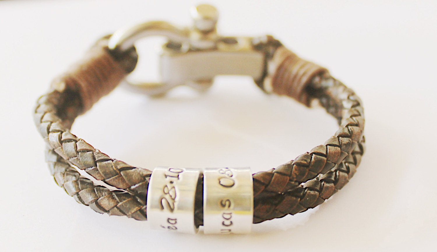 Fathers Day Gift ,Mens Leather Bracelet, personalised Bracelet for Men, Gifts gor Men, Custom Bracelet, Engraved Leather Bracelet