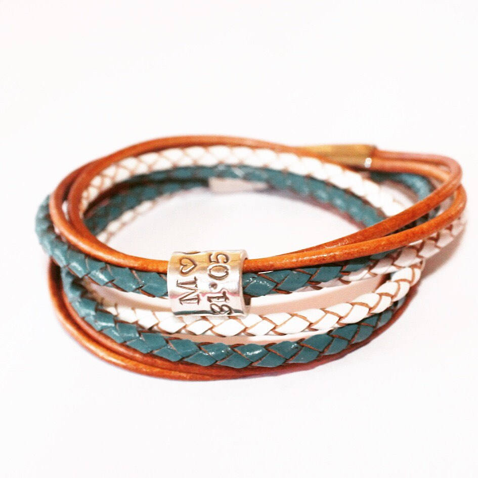 Mothers Day Gift - Charm Bracelet for Mum - Inspirational Mother Daughter Gift - Personalised Jewelry - Leather Wrap Bracelet for Women