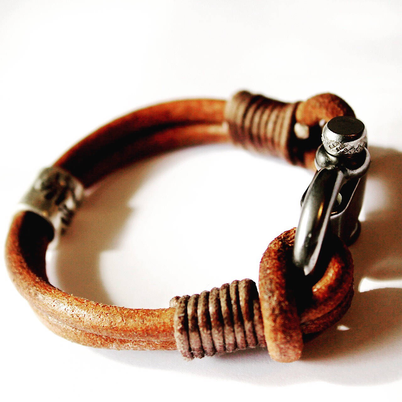 Mens Personalised Silver Bead Bracelet