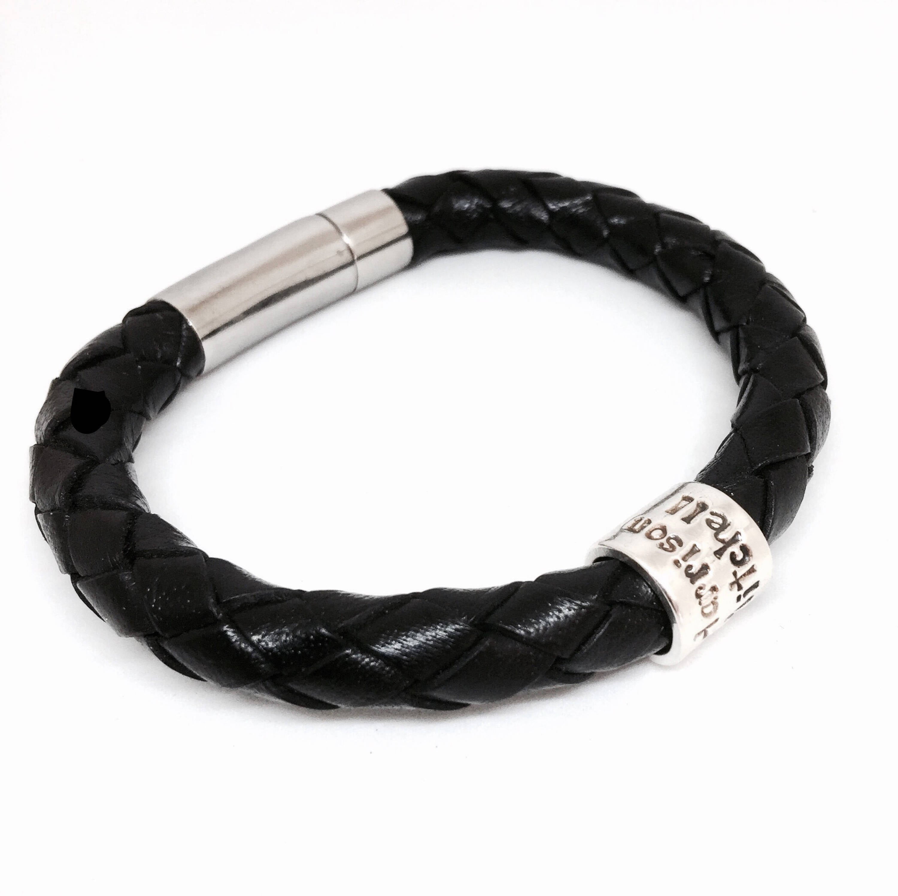Mens Leather Bracelet, Personalised Jewelry, Fathers Day Gift, Engraved Leather Cuff, New Dad Gift, Mens Jewelry, Custom Birthday Gift