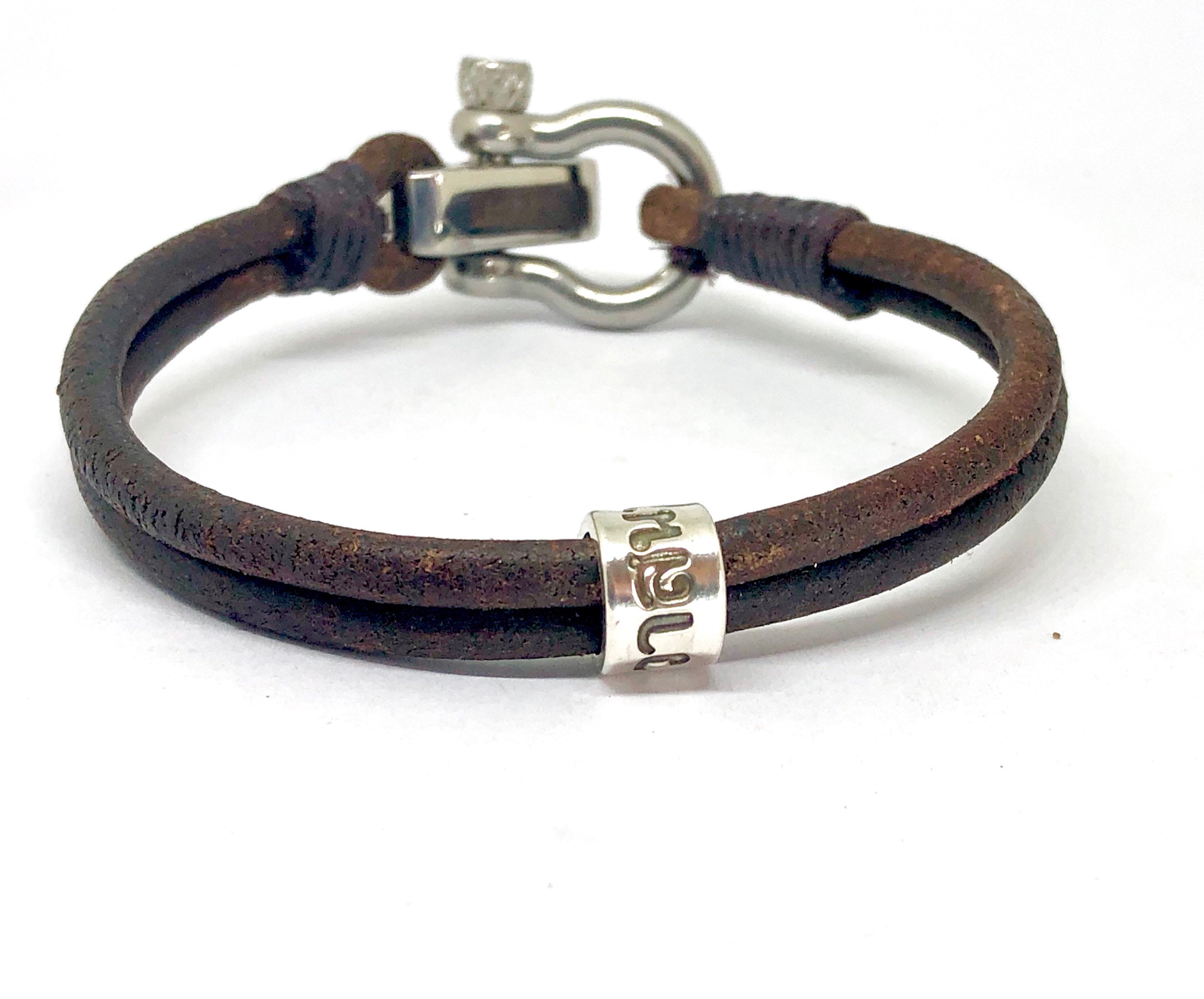 Custom Engraved Bracelet, Single Wrap, Mens Leather Bracelet, Mens Personalized Bracelet, Bracelet Homme, Leather Cuff Bracelets for Women