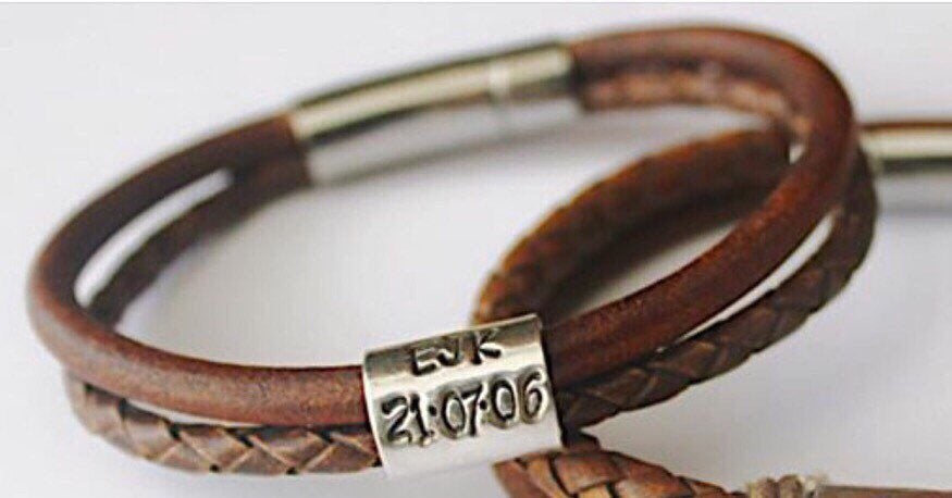 Unisex Gift, Leather Name Bracelet, Mothers Day Gift, Womens Leather Bracelet, Charm Bracelet, Mens Leather Bracelet, Boho Bracelet