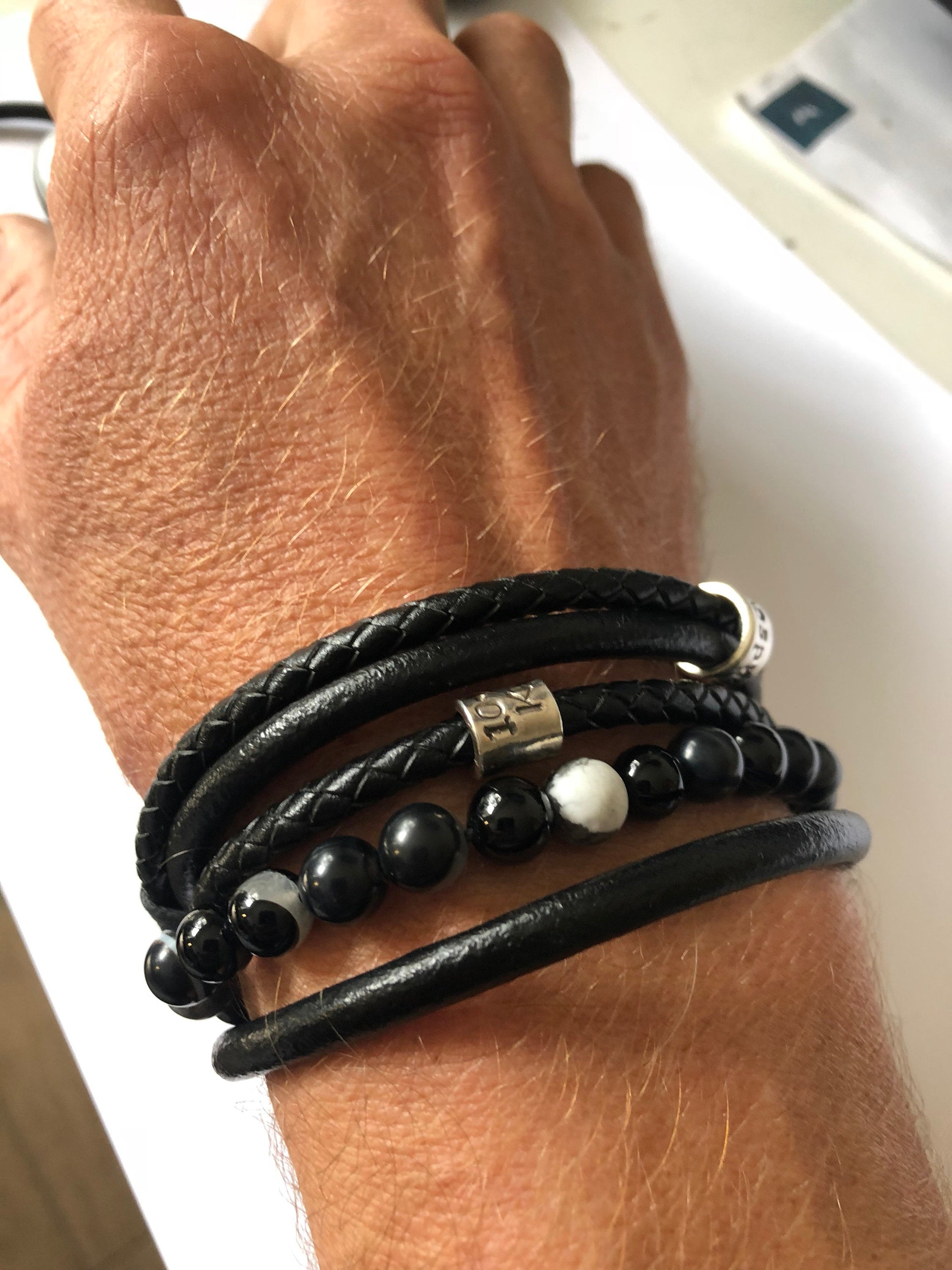Mens Bracelet, Fathers Day Gift From Daughter, First Fathers Day Gift, Fathers Day Gift From Son