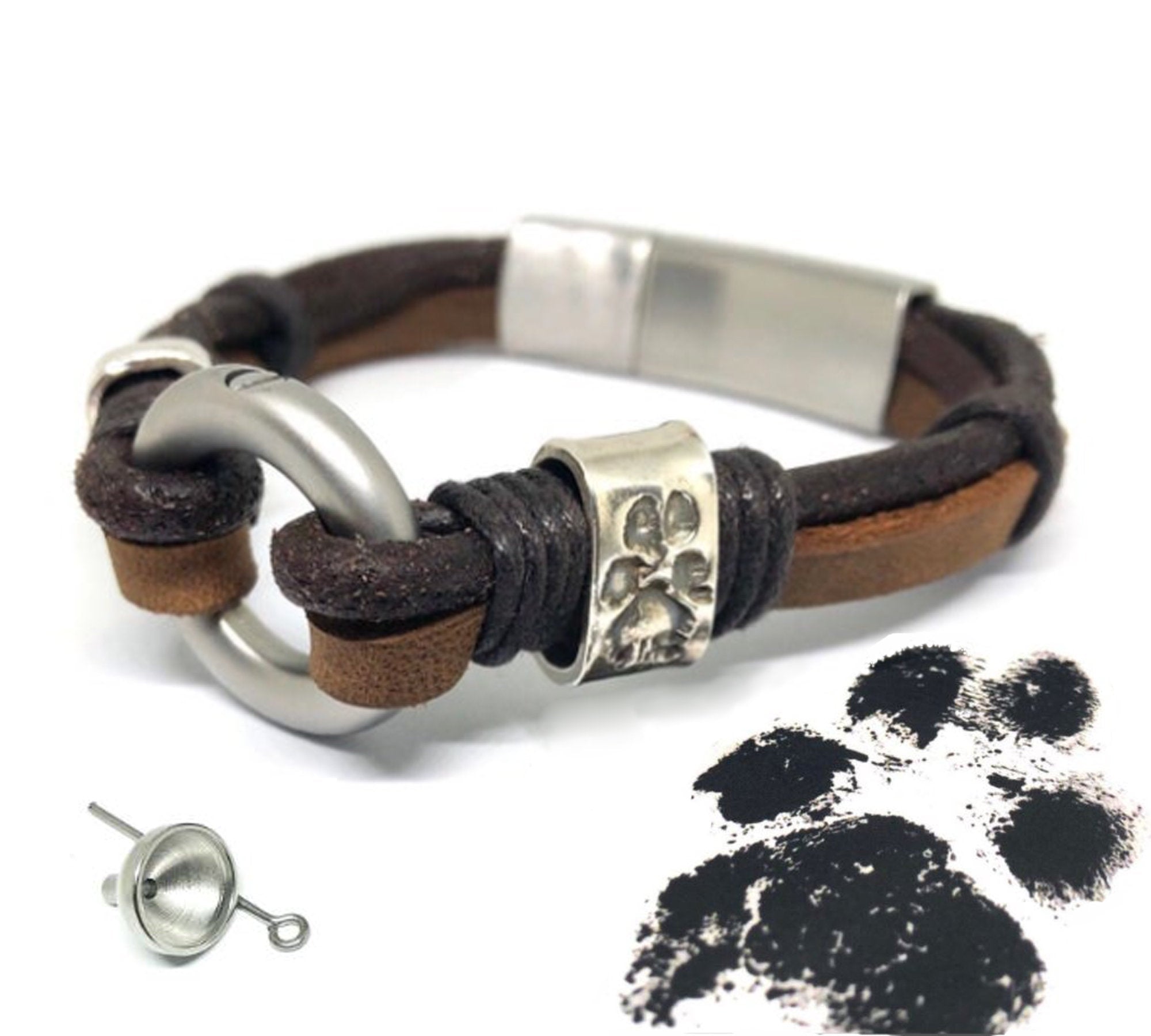 Urn Bracelet for Human Ashes, Cremation Bracelet for Women, Baby Urn, Pet Cremation Jewelry, Ashes Jewelry, Urn Jewelry Leather Urn Bracelet