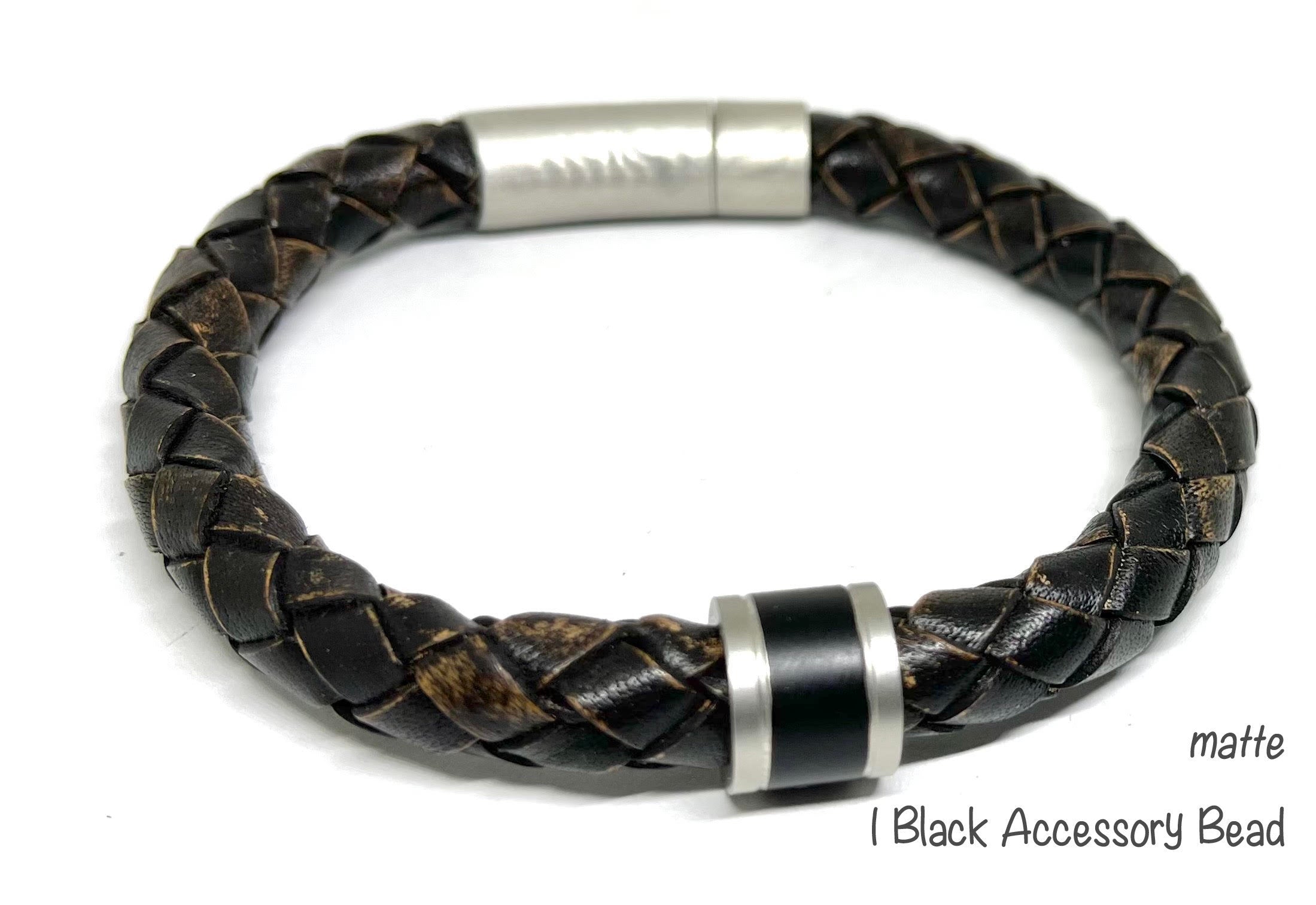 Mens Leather Bracelet, Fathers Day Gift, Mourning Jewelry, Leather Name Bracelet, Mens Cuff Bracelet, Personalised Mens Jewelry Stepdad Gift