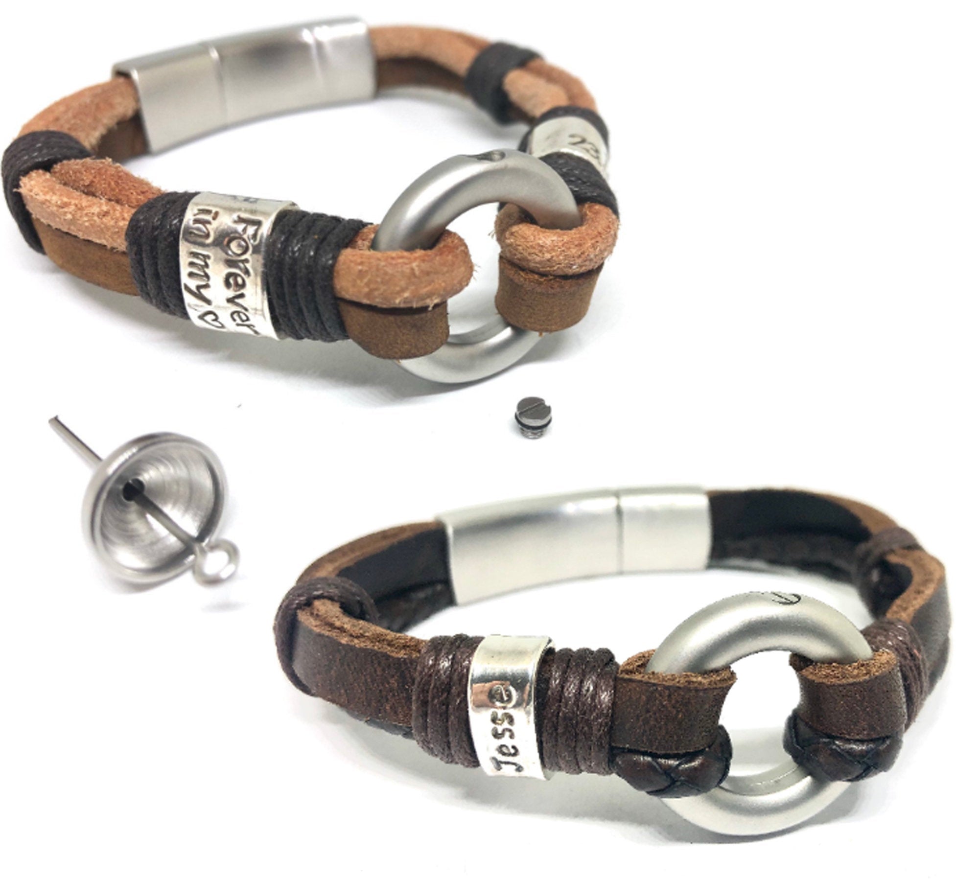 Cremation Jewelry for Men, Paw Print Bracelet, Pet Ashes keepsake, Mens Cremation Jewelry, Paw Print Beads, Sympathy Gift for Men, Keepsake