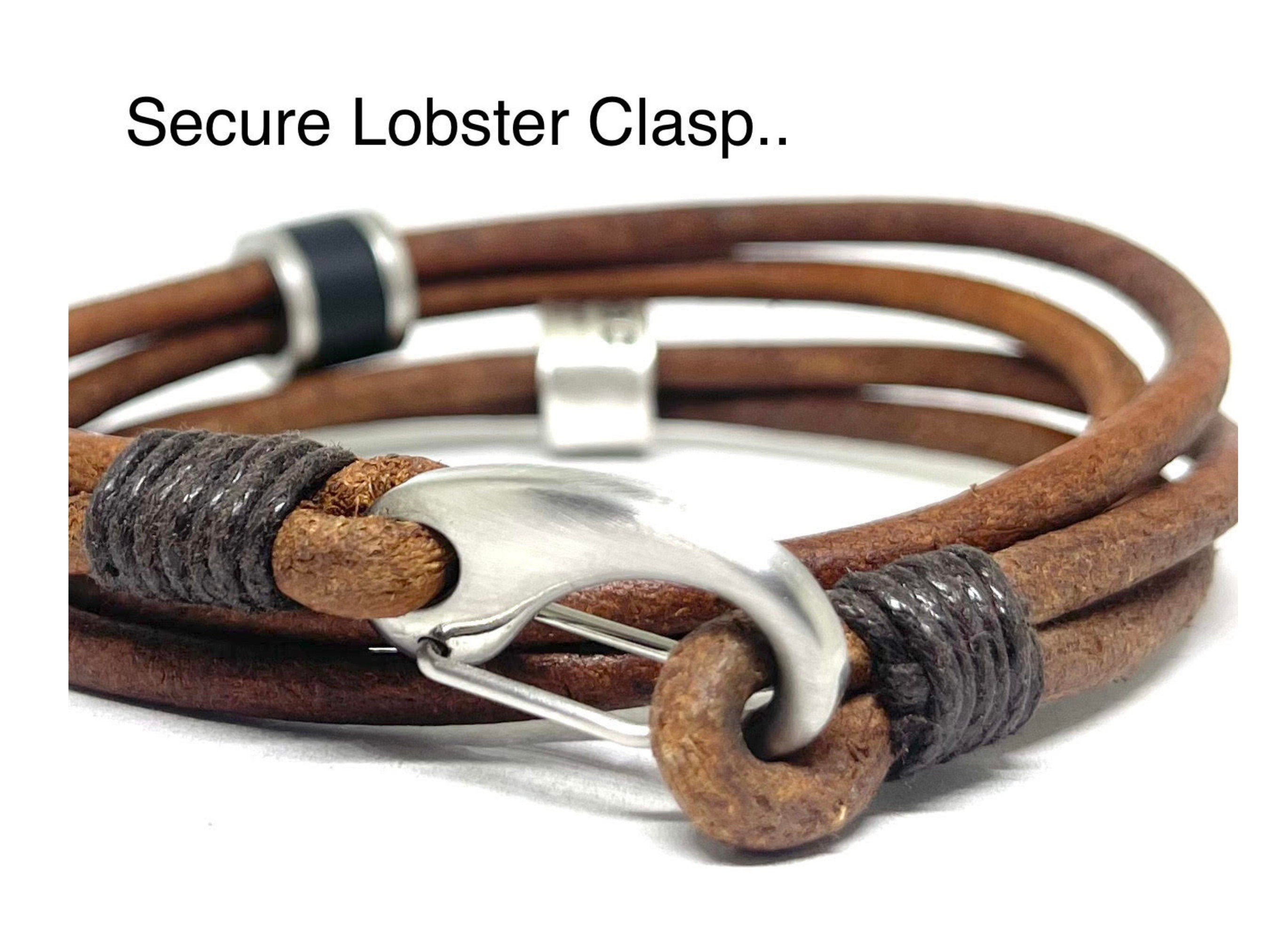 Father's Day Gift, Present for Dad, Fathers Day from the Bump, Personalised Mens Gift, Mens Leather Bracelet, Personalised Mens Bracelet