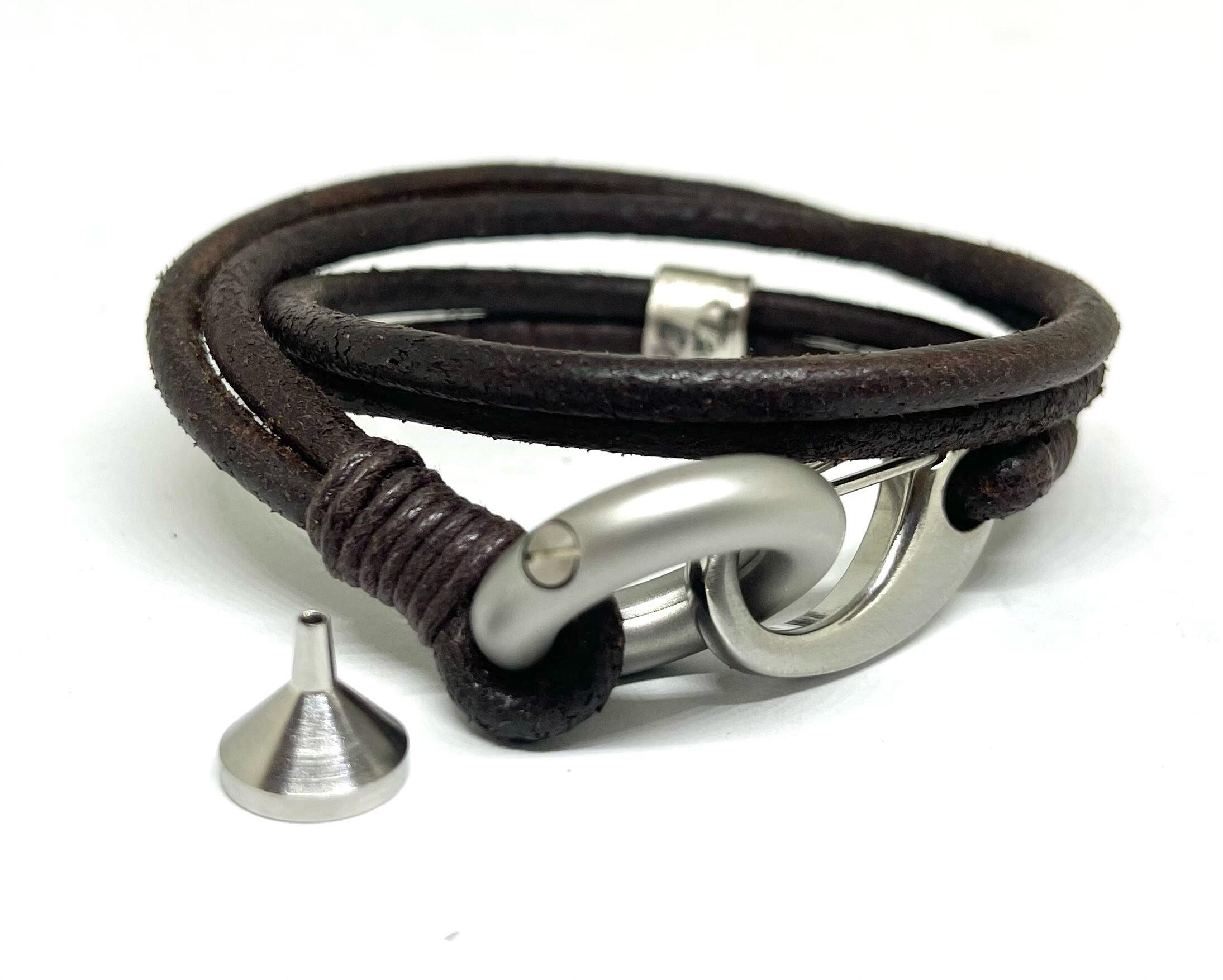 Urn Jewellery for Men, Memorial Gift for Loss, Memorial Bracelet for Hair, Memorial Bracelet Footprint, Urns for Ashes