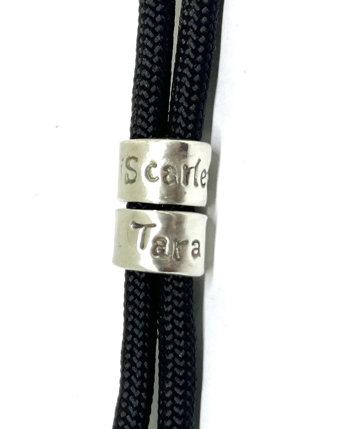 Paracord Name Bracelet, Mens Vegan Personalised Bracelet, Rope Survival Bracelet
