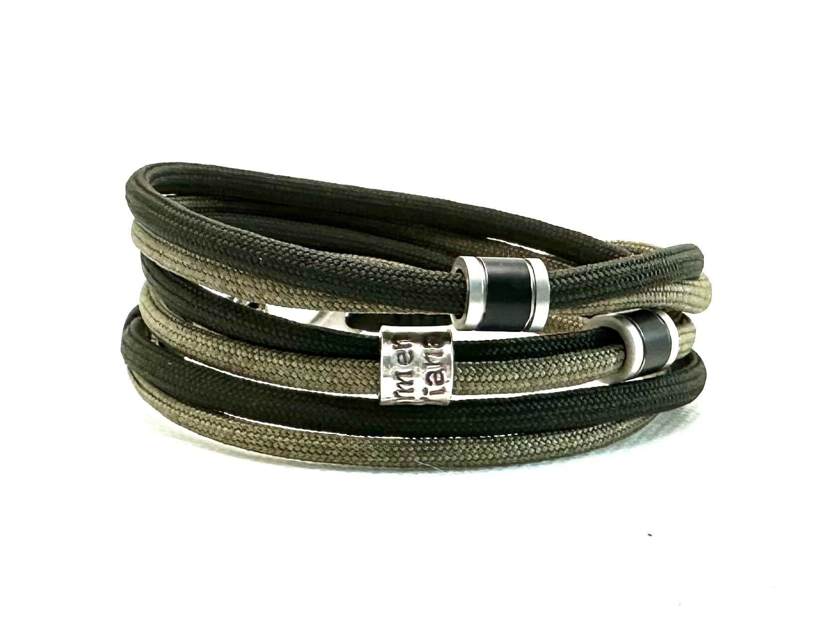Custom Paracord Bracelet for Men, Triple Wrap Bracelet, Non Leather, Vegan Friendly Gift