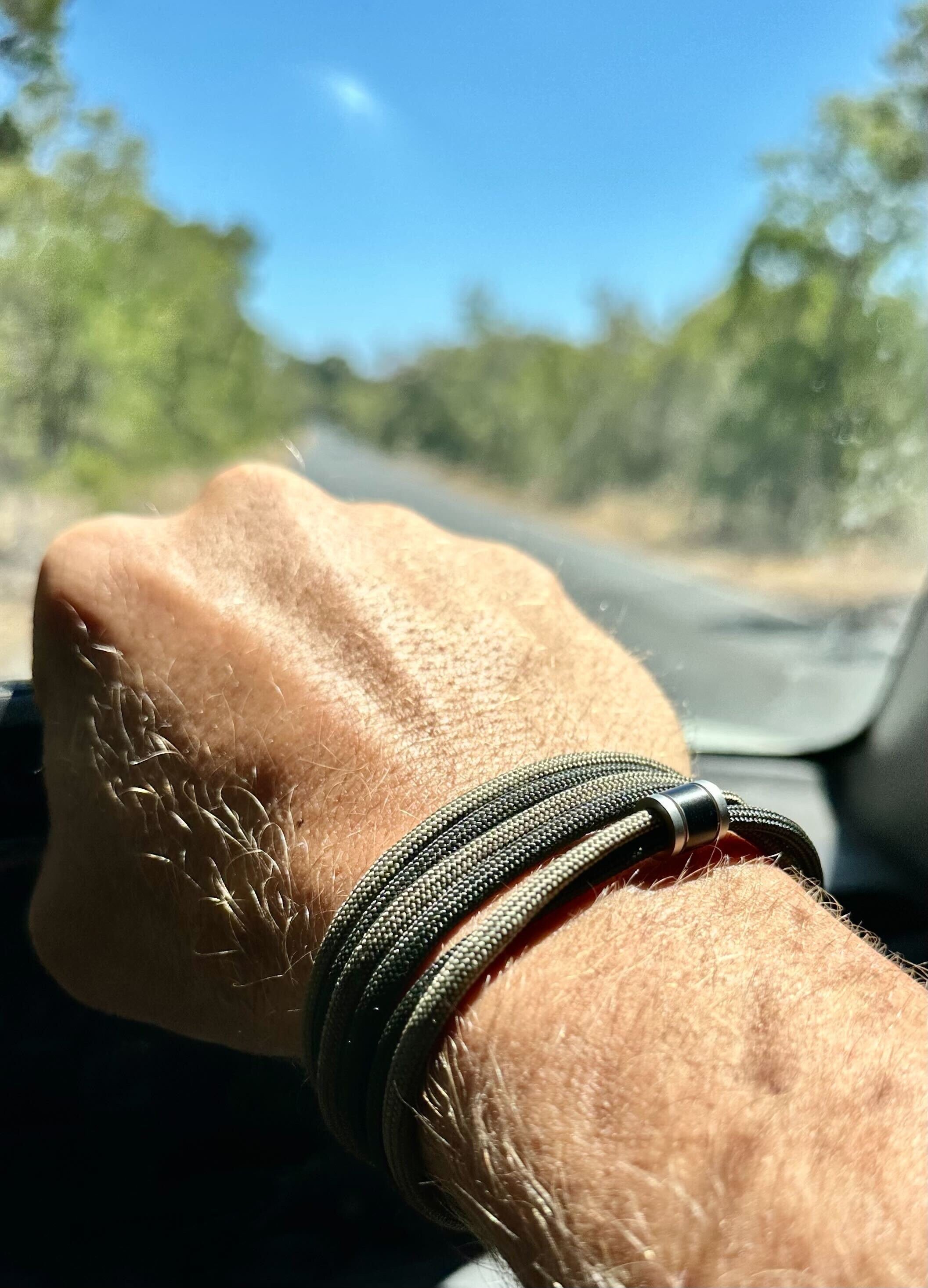 Custom Paracord Bracelet for Men, Triple Wrap Bracelet, Non Leather, Vegan Friendly Gift