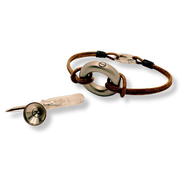 Rustic Ashes Jewellery Modern Per Urn Anklet, Pet Urn For Dogs, Horse Memorial Anklet, Double Wrap Leather Cremation Anklet, Black or Brown