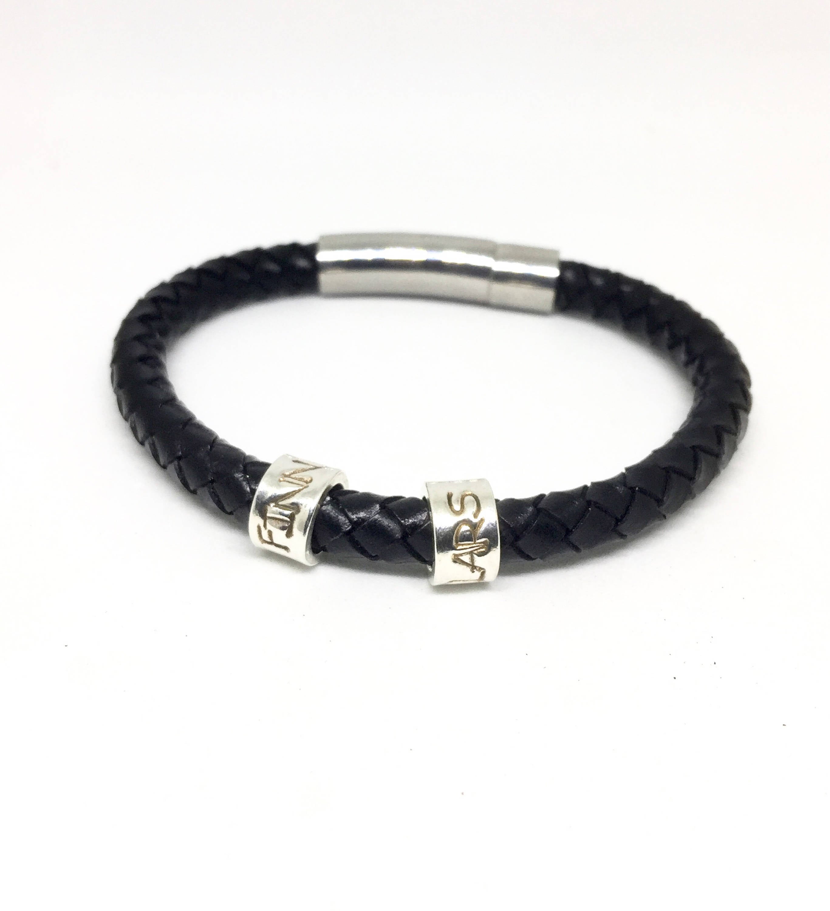 Customised Bracelet, Name Bracelet, Mens Bracelet, Fathers Day Gift, Leather Bracelet, Gift for Him, Personalised Mens Bracelet, Mens Cuff