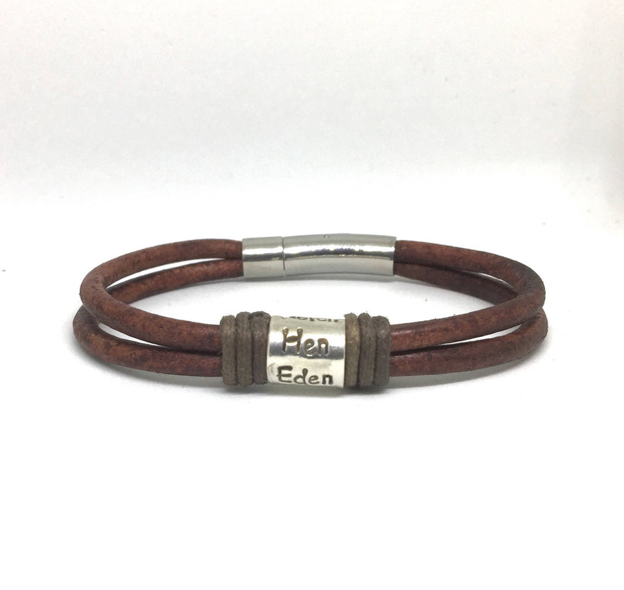 Single Wrap Leather Bracelet, Unisex Gift, Mens Leather Wrap Bracelet, Bracelet Homme, Leather Bracelet Engraved, 30th Birthday Gift Jewelry