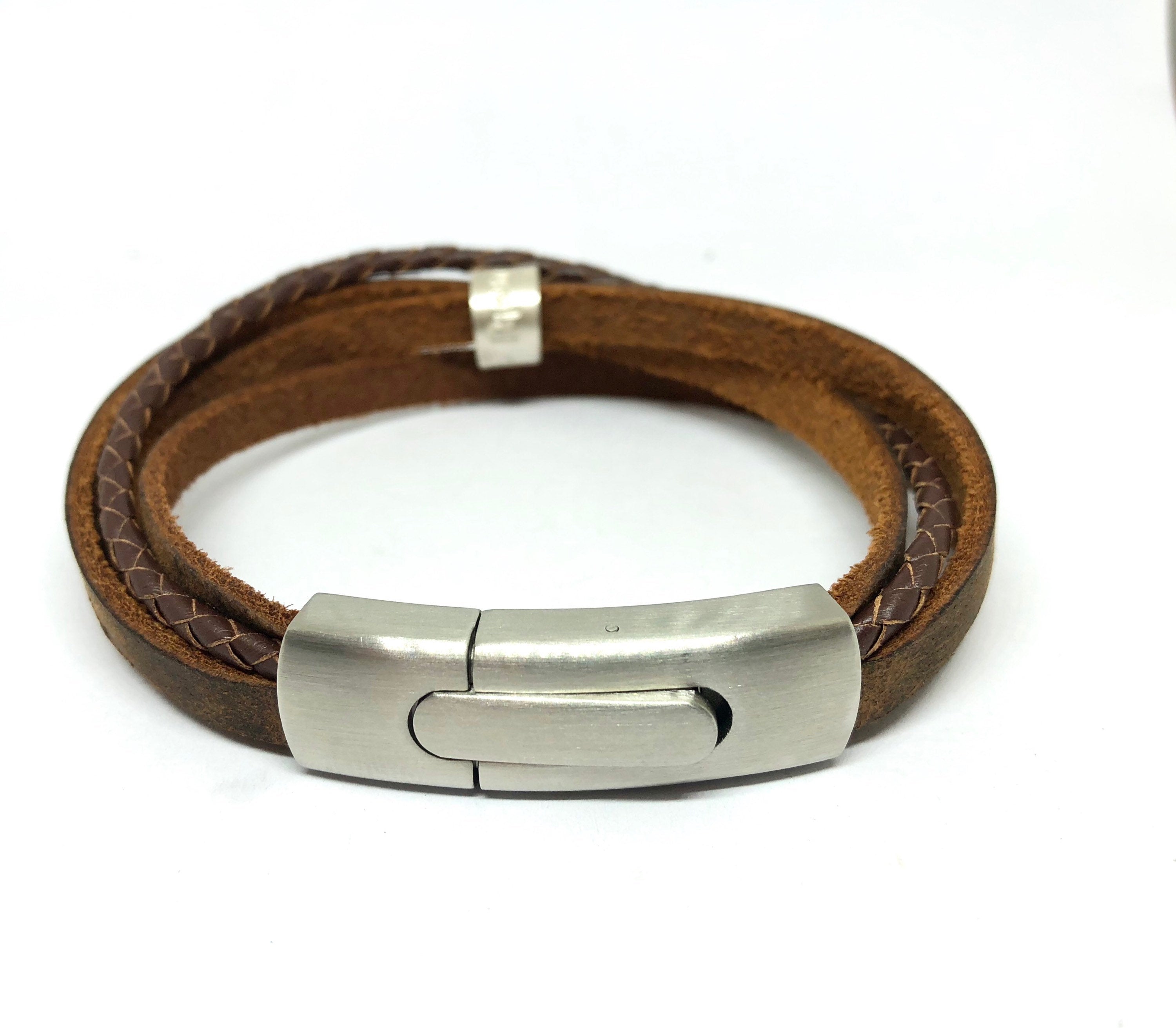Men's Leather bracelet 4PCS/SET | Mens leather bracelet, Bracelets for men,  Mens fashion