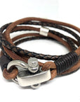 Mens Leather Bracelet, Personalised Custom Bracelet, Engraved Mens Cuff, Wrap Bracelet, Coordinates Bracelet. Gift For Dad