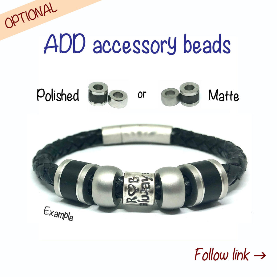 Fathers Day Gift, Men's Personalised Bracelet, Leather Bracelet, Mens, Men's Bracelet, Mens Personalised, Bracelets for Men, Custom Bracelet