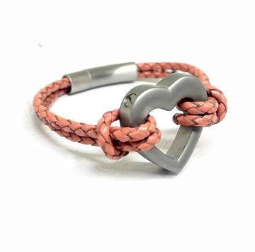 Pink Heart Cremation Jewelry for Women, Urn Bracelet For Cremains, Christmas Gift for Mother, Bereavement Gift, Urns Human Ashes Baby Ashes