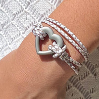 Personalised Heart Urn Bracelet, Memorial Bracelet Ashes, Women's Urn Bracelet For Cremains, Memorial Bracelet for Pets, Cremation Jewellery