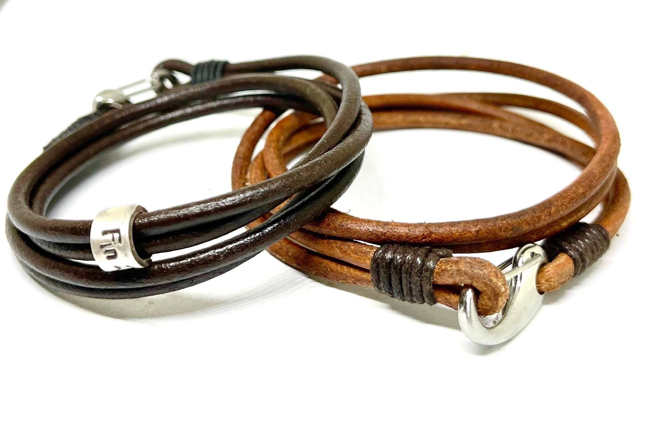 Father's Day Gift, Daughter Gift for Dad, Fathers Day Gift from Daughter, Dad Gifts, Personalised Bracelet for Dad, Men's Leather Bracelet