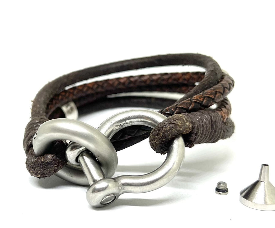 Mens Ashes Bracelet, Urn Jewellery for Men, Dog Loss for Dad