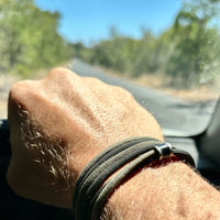 Custom Paracord Bracelet for Men, Triple Wrap Bracelet, Non Leather, Vegan Friendly Gift