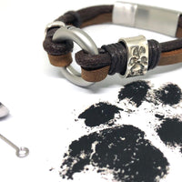 Mens Ashes Bracelet, Urn Jewellery for Men, Dog Loss for Dad